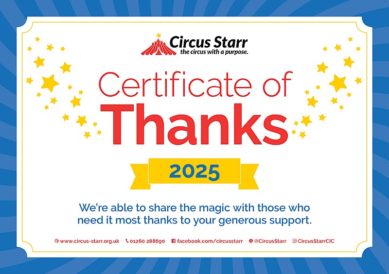 We’re proud to support Circus Starr, bringing magical, inclusive circus experiences to children and families in our community in Leighton Buzzard